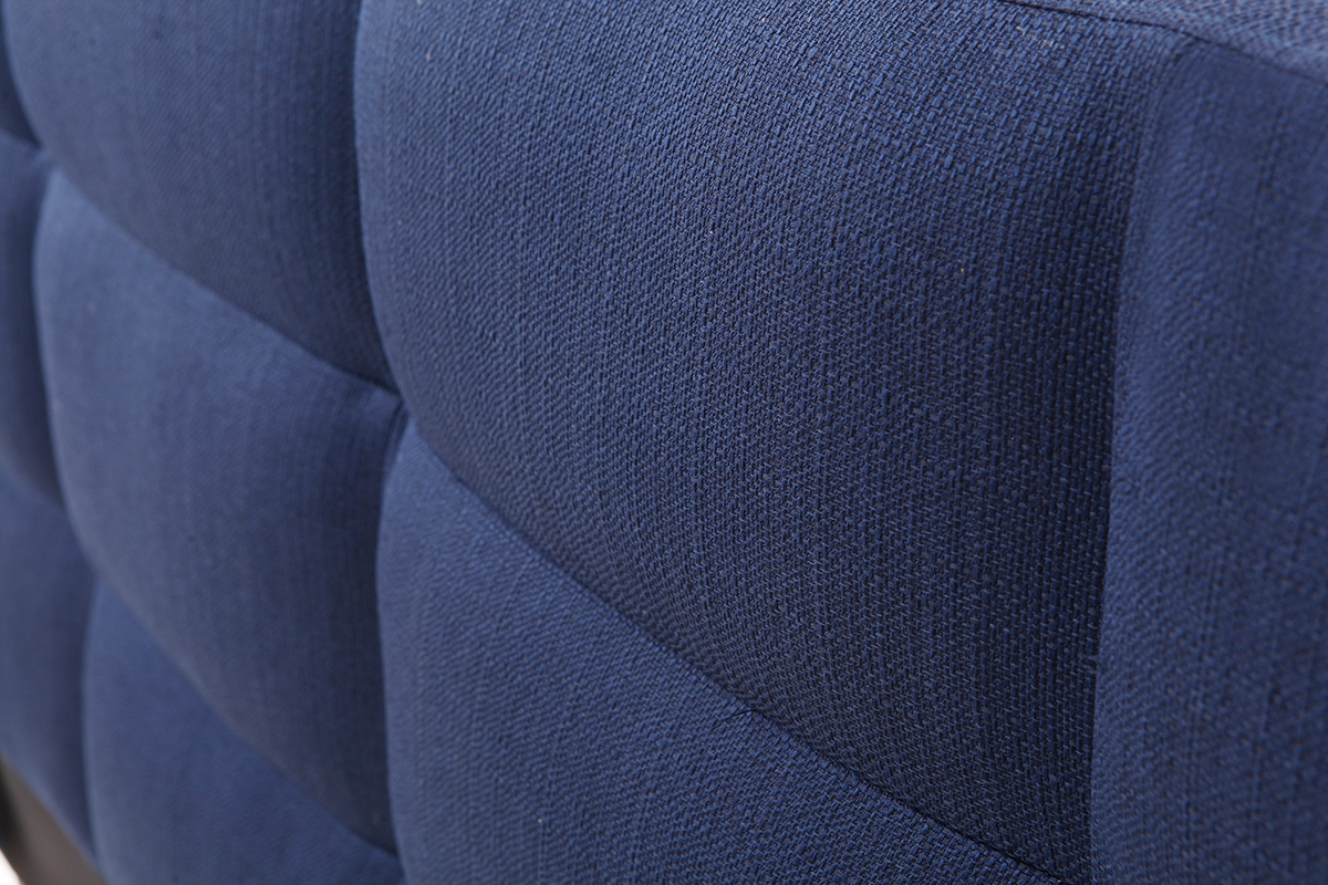 Lit adulte 160x200 cm bleu fonc� EMERY