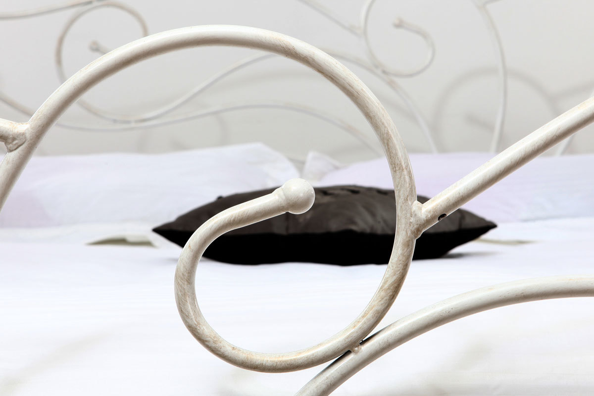 Lit  baroque blanc 160x200 VENEZIA