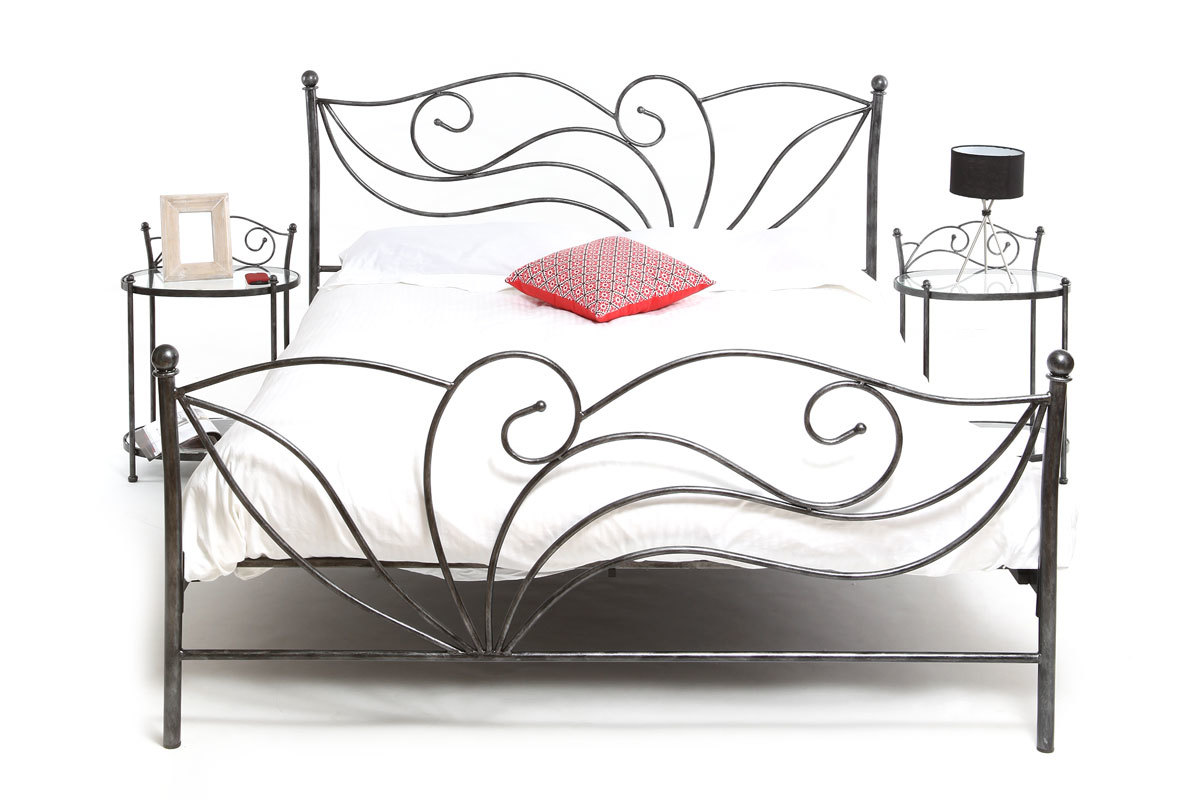 Lit baroque noir 160x200 VENEZIA