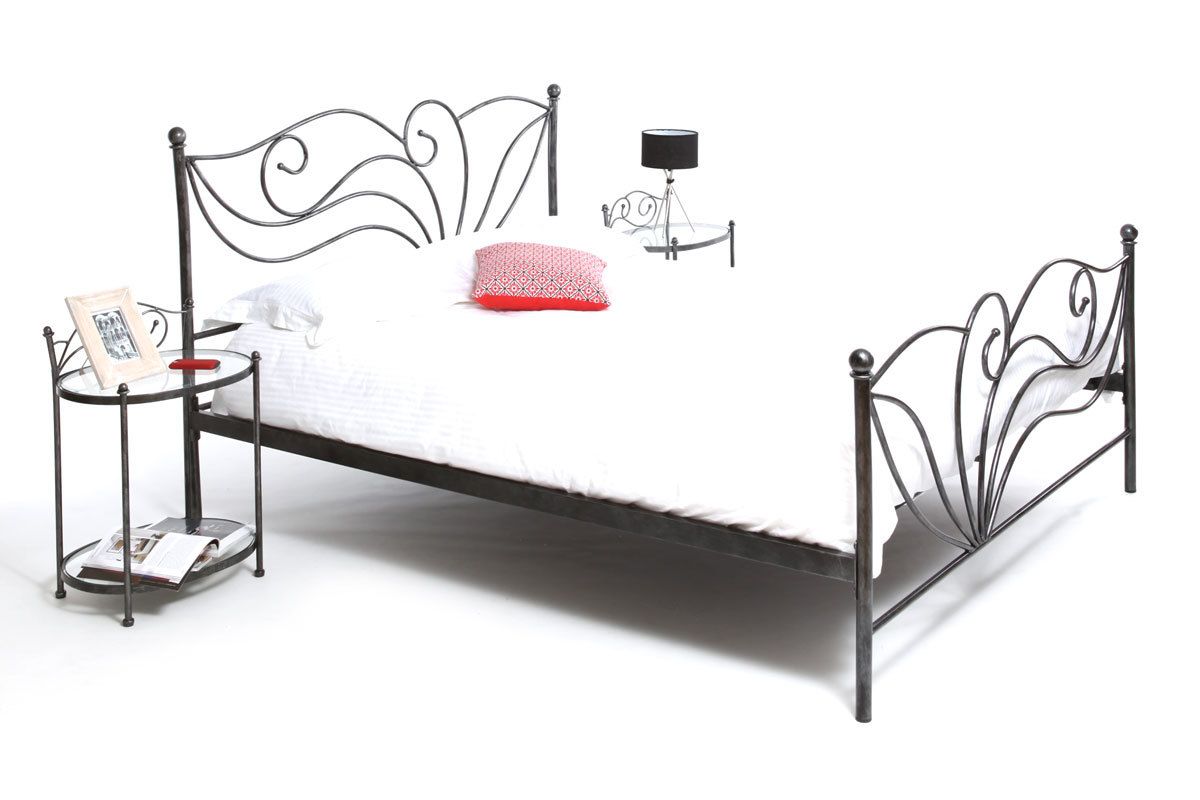 Lit baroque noir 160x200 VENEZIA