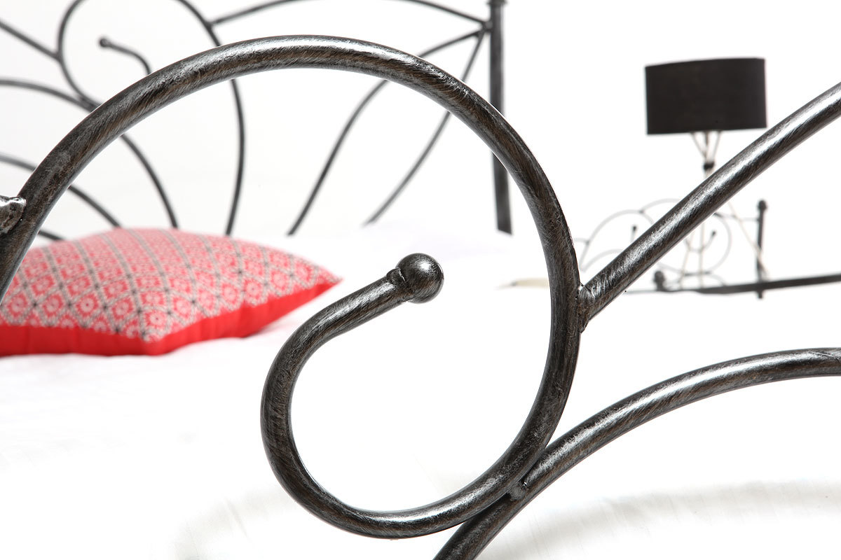 Lit baroque noir 160x200 VENEZIA