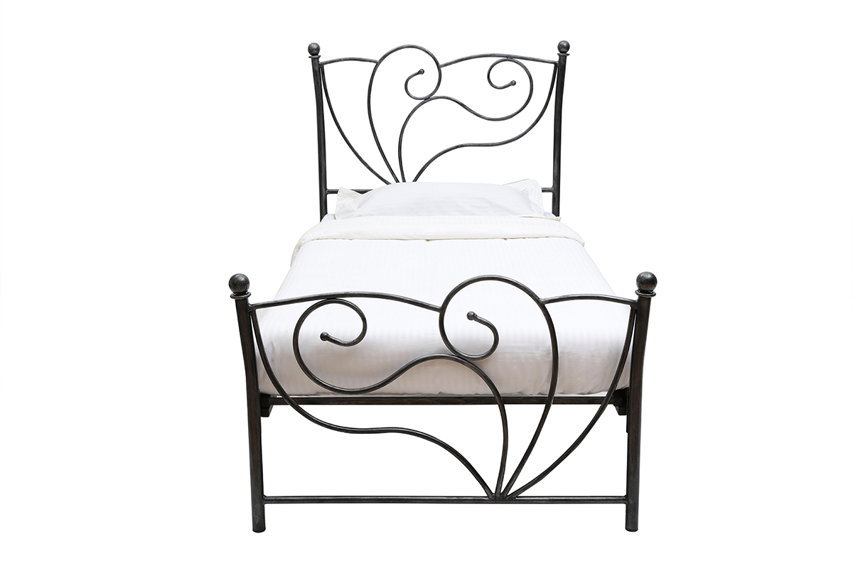 Lit baroque noir 90x190 VENEZIA