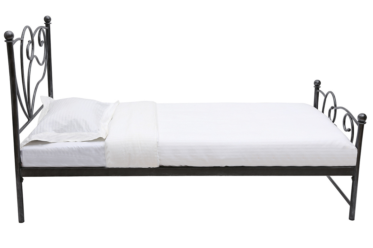 Lit baroque noir 90x190 VENEZIA