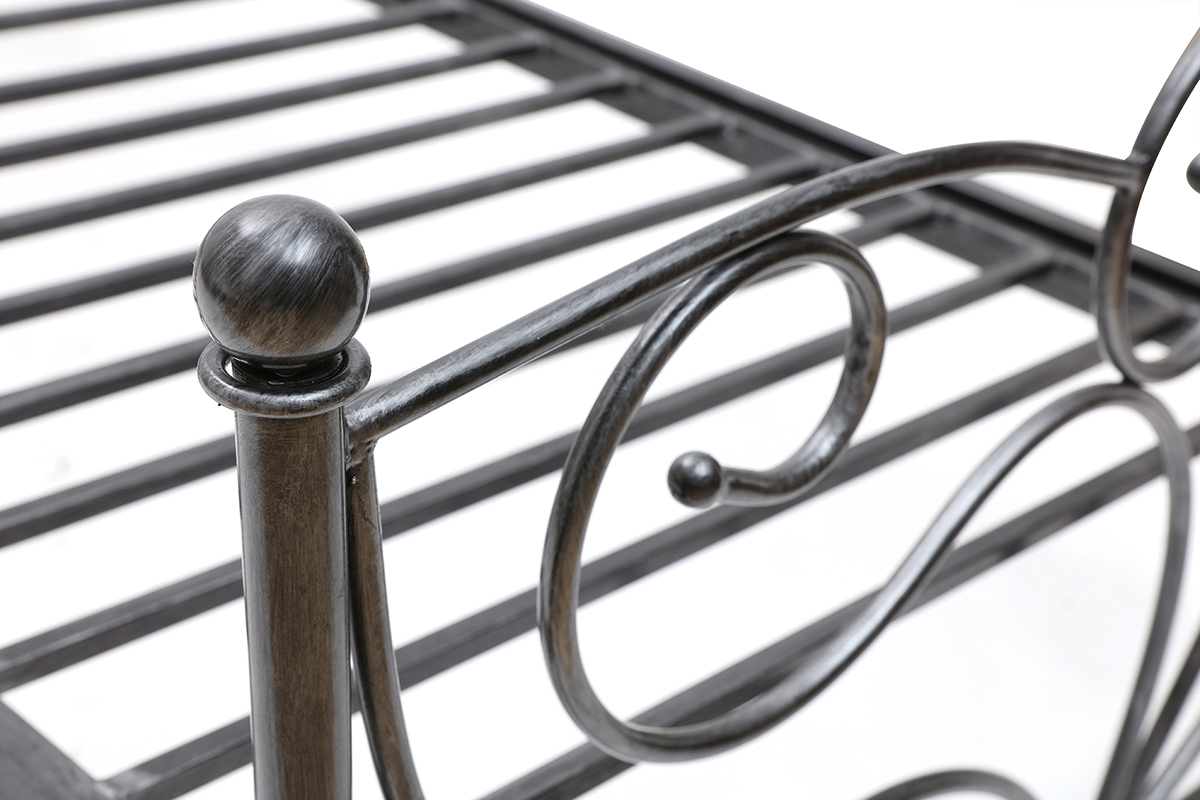 Lit baroque noir 90x190 VENEZIA