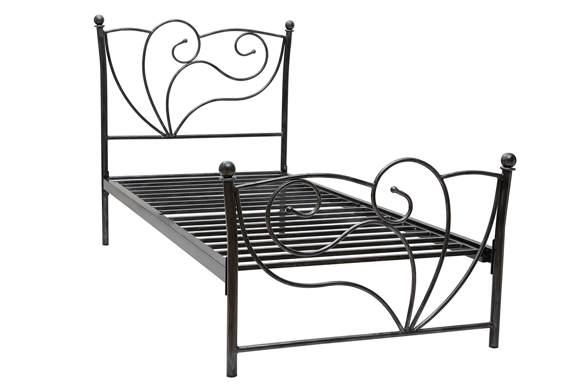 Lit baroque noir 90x190 VENEZIA