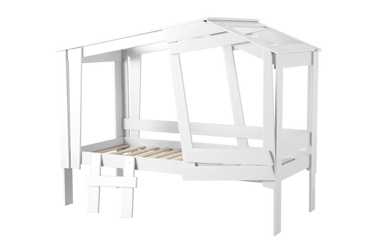 Lit cabane enfant blanc en pin massif ROBINSON
