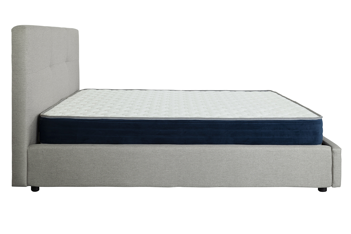 Lit coffre 180 x 200 cm en tissu beige SOGNO