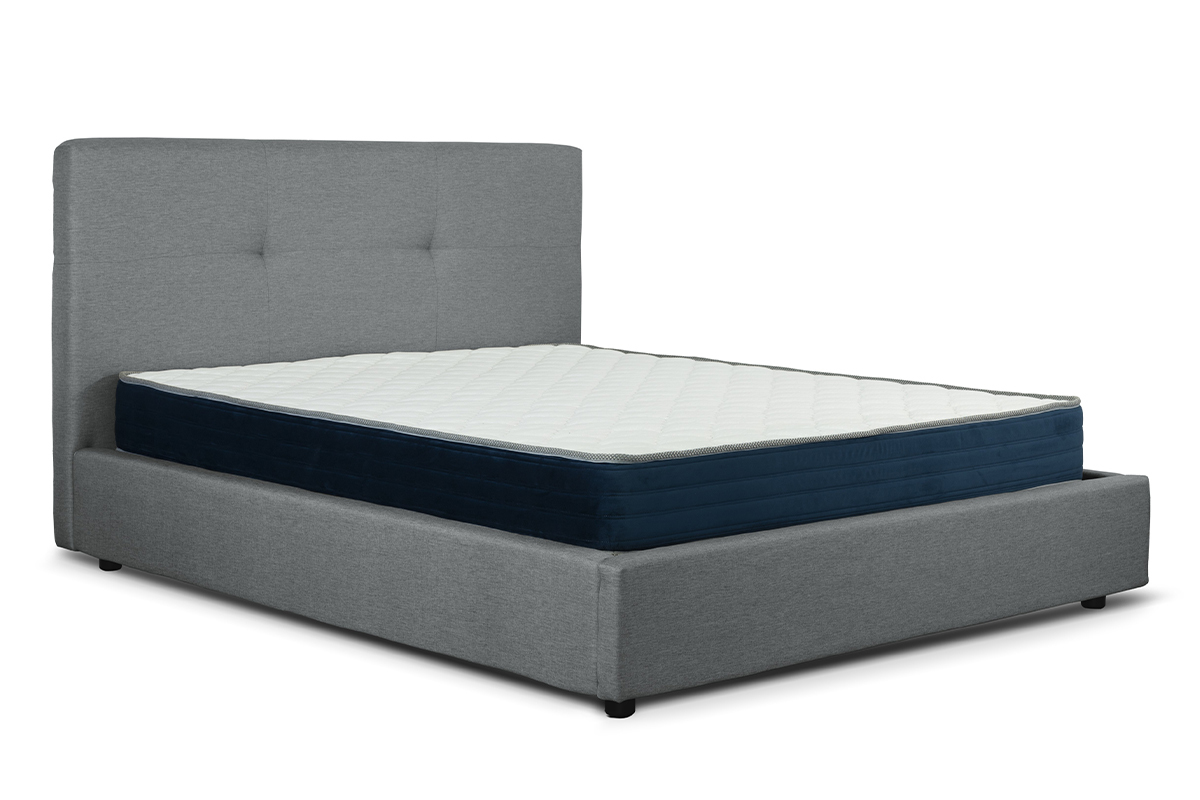 Lit coffre 180 x 200 cm en tissu gris SOGNO