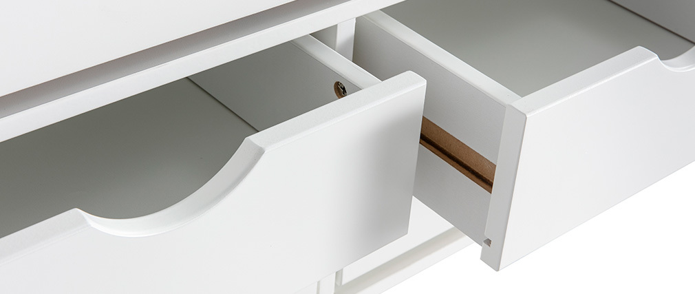 Lit enfant � tiroirs 90x190 blanc CLEO