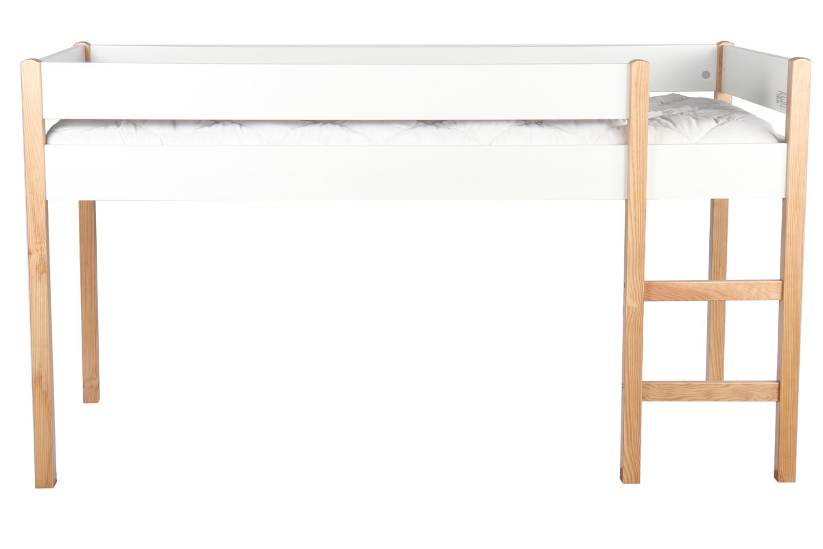 Lit enfant sur�lev� en pin blanc ALTO