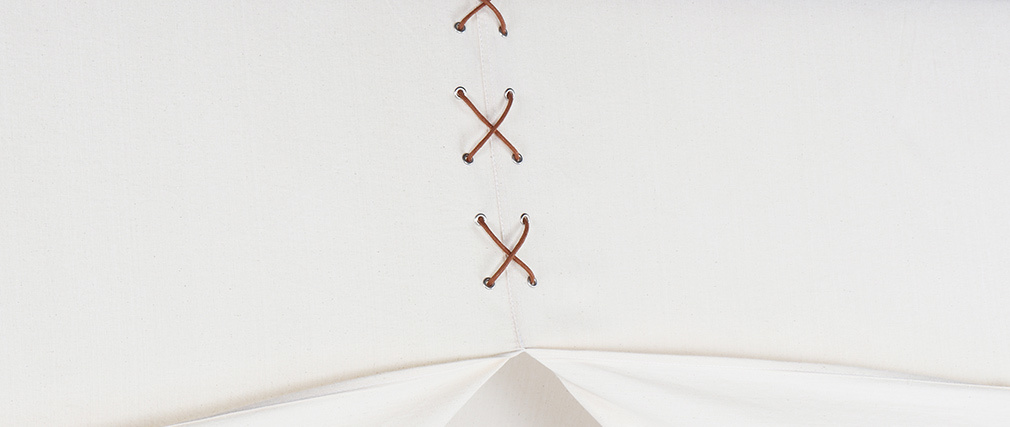 Lit enfant tipi avec rangement bois et coton naturel APACHE