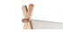 Lit enfant tipi avec rangement bois et coton naturel APACHE