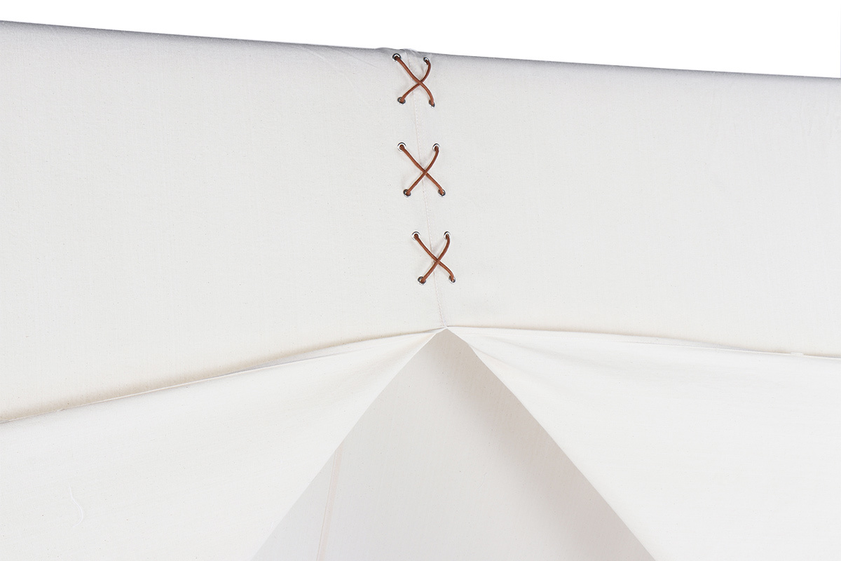 Lit enfant tipi bois et tissu coton naturel APACHE