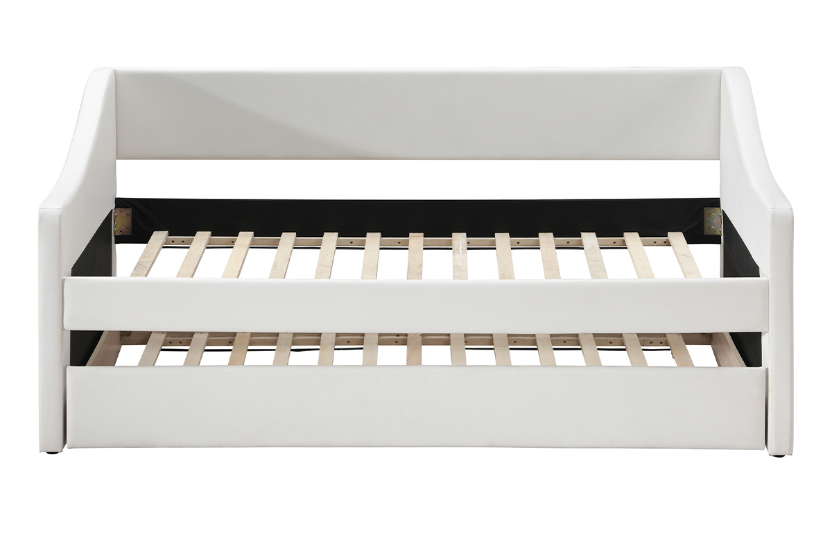 Lit gigogne blanc 90x190 cm BEKKER