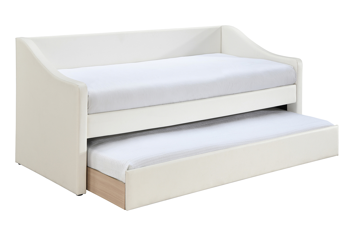 Lit gigogne blanc 90x190 cm BEKKER