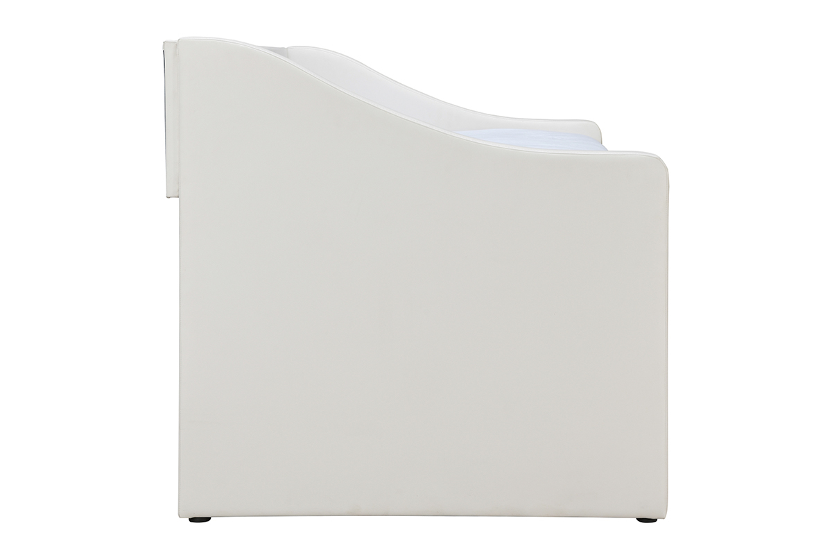 Lit gigogne blanc 90x190 cm BEKKER