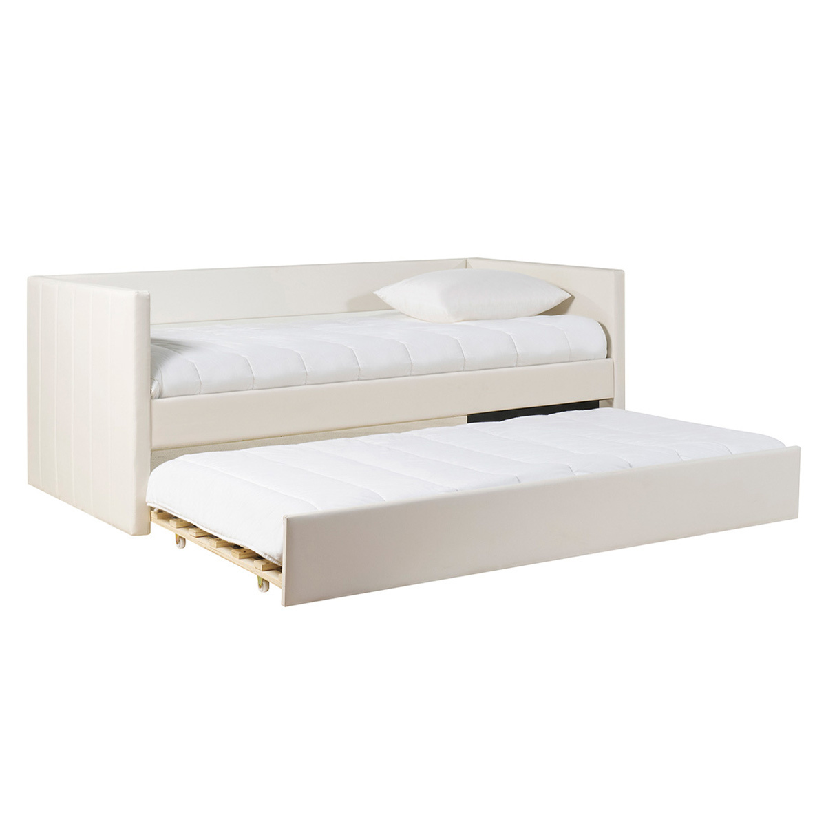 Lit gigogne blanc 90x190 cm ELIE Lit gigogne blanc 90x190 cm ELIE