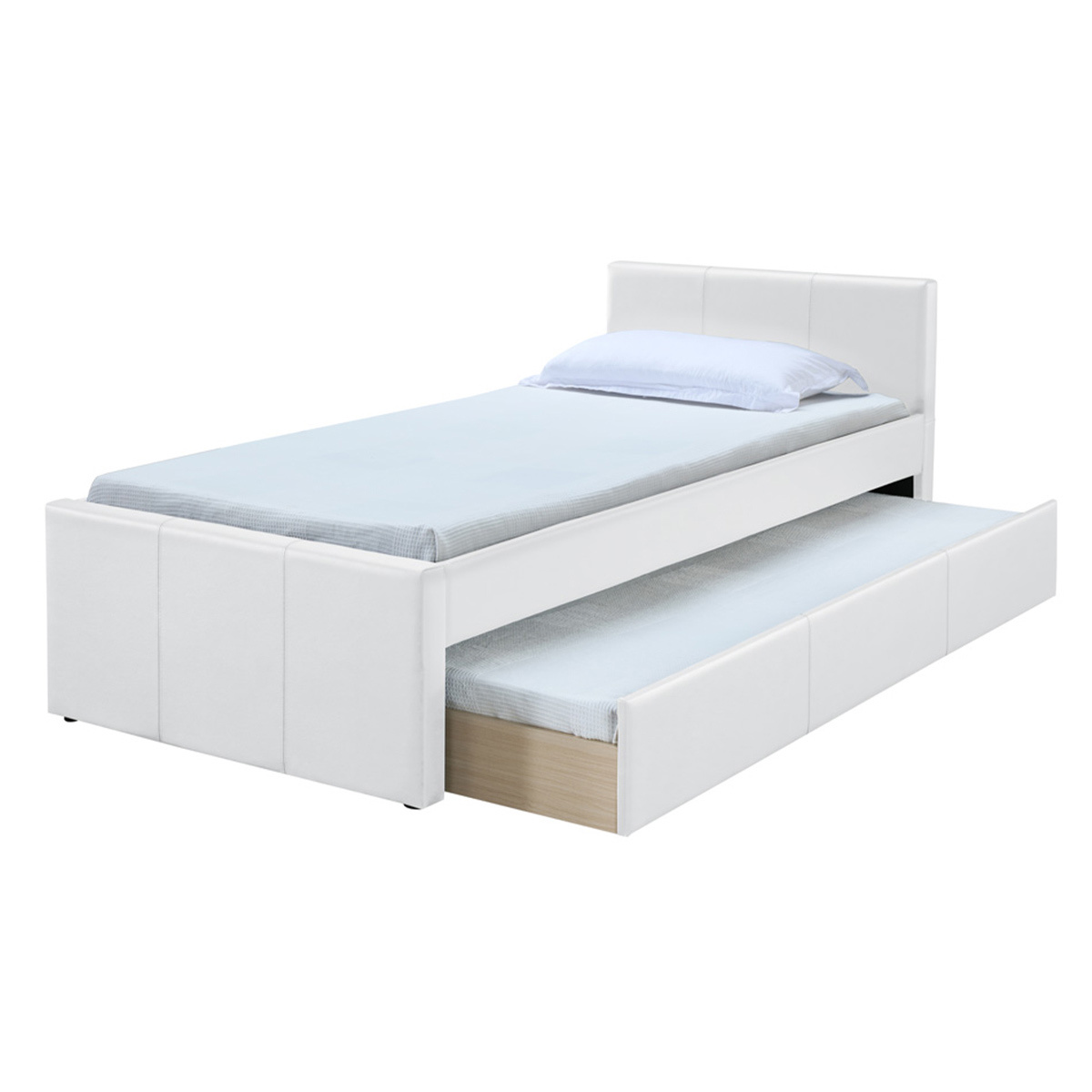 Lit gigogne blanc mat 90x190 cm MACCO Lit gigogne blanc mat 90x190 cm MACCO