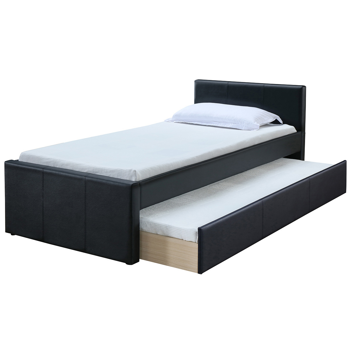 Lit gigogne noir mat 90x190 cm MACCO Lit gigogne noir mat 90x190 cm MACCO