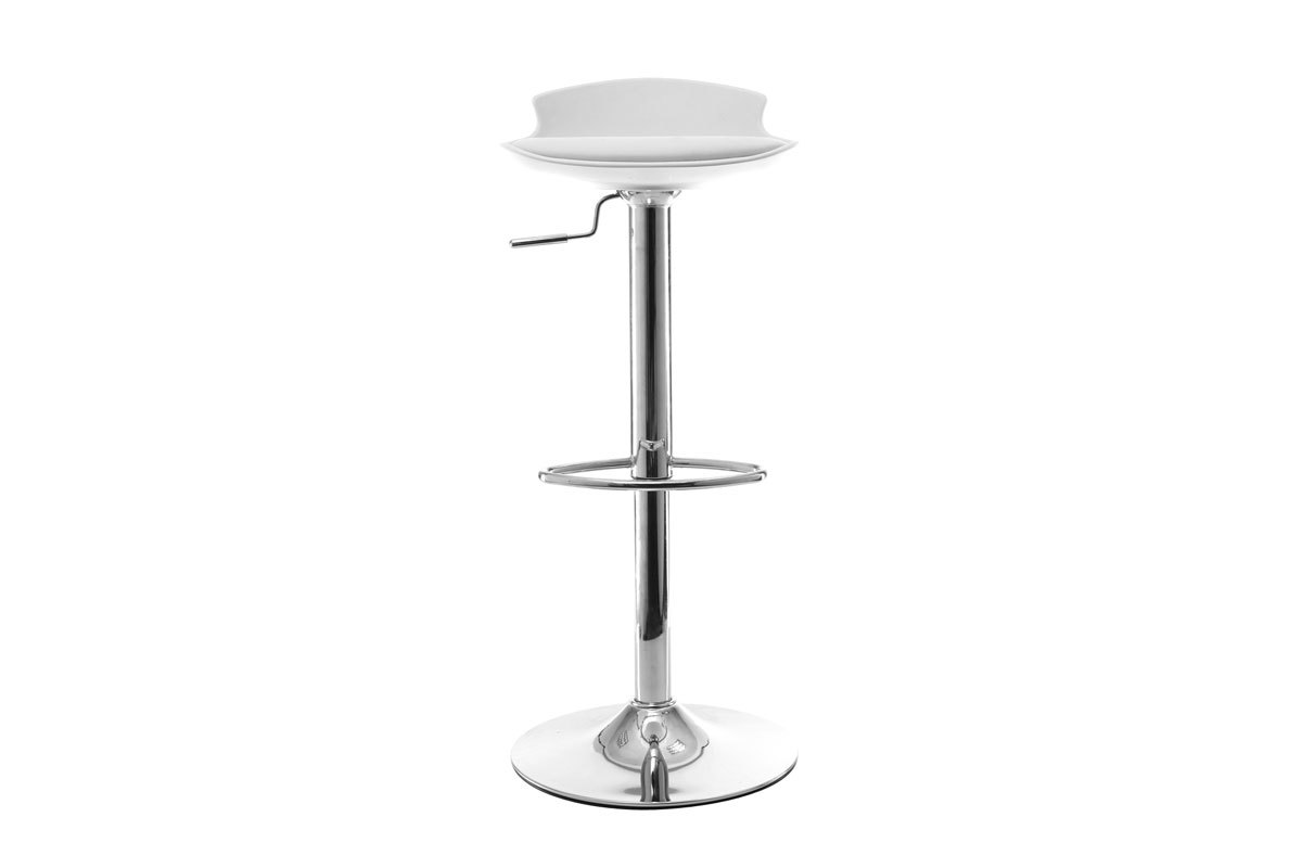 Lot de 2 tabourets de bar design blanc NOVA