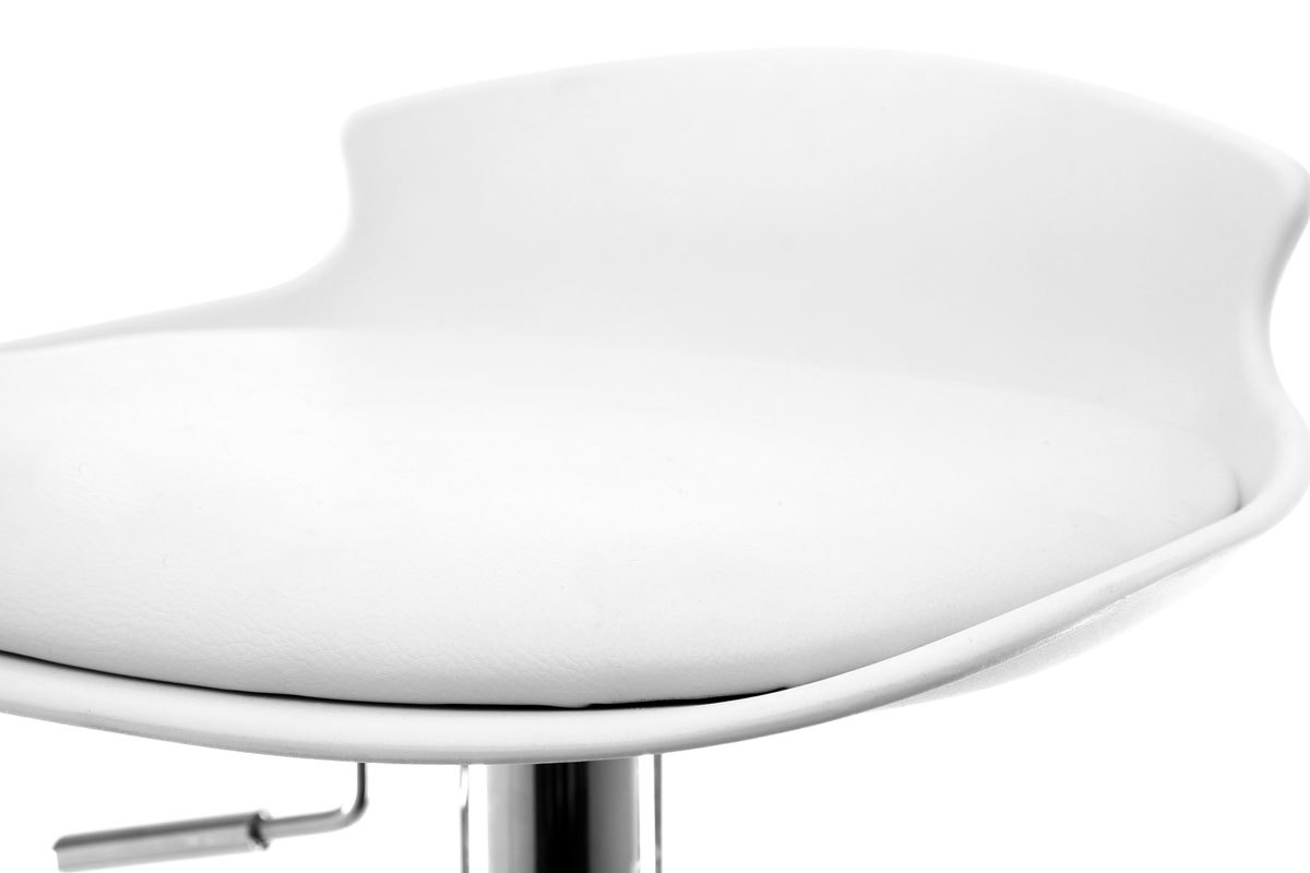 Lot de 2 tabourets de bar design blanc NOVA