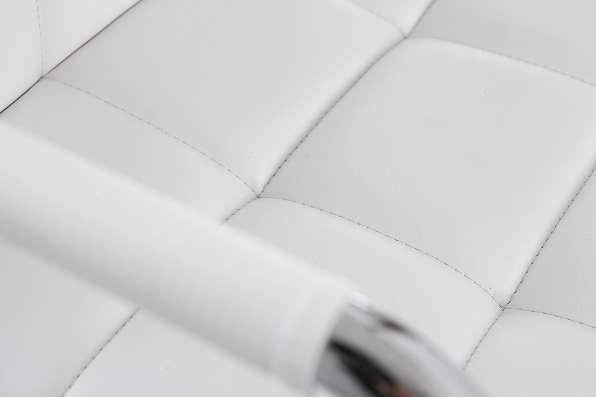 Lot de 2 tabourets de bar design blancs WILLORD