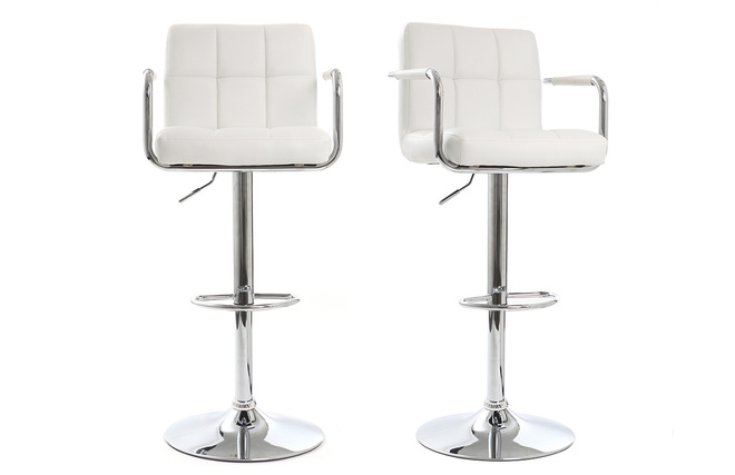 Lot de 2 tabourets de bar design noirs WILLORD  Miliboo