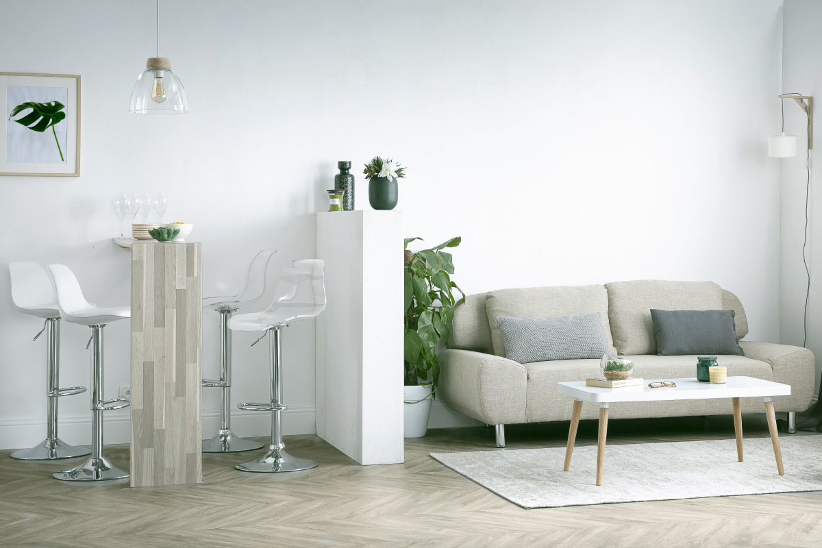 Lot de 2 tabourets de bar design bleus STEEVY