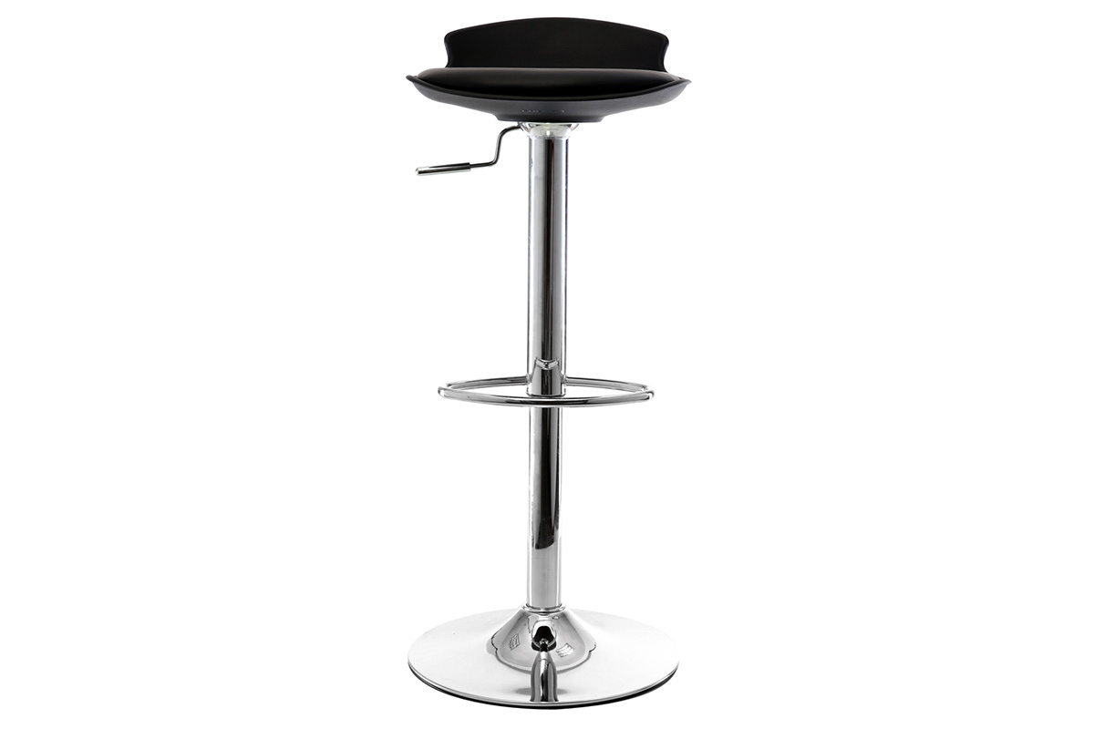 Lot de 2 tabourets de bar design noir NOVA
