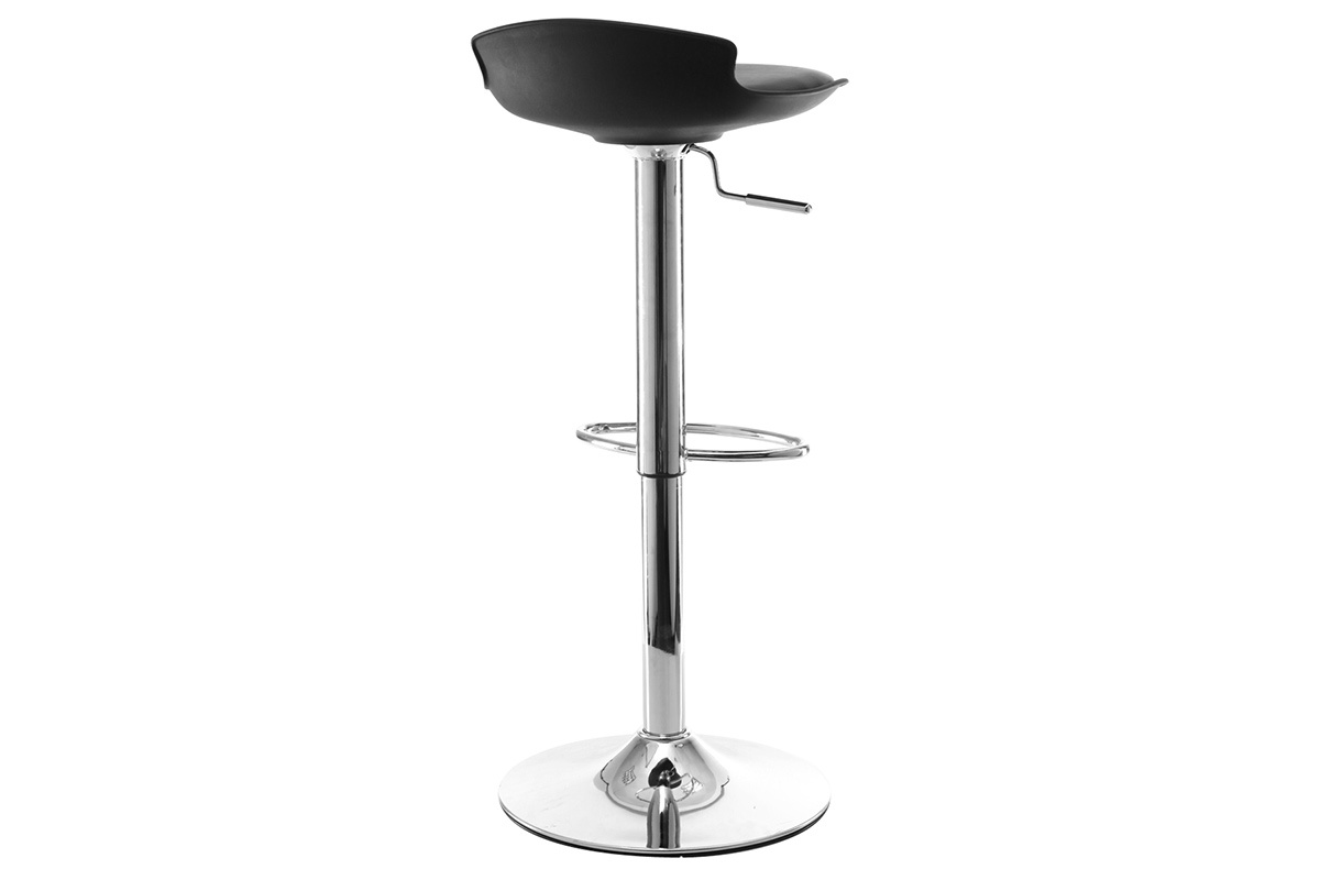 Lot de 2 tabourets de bar design noir NOVA