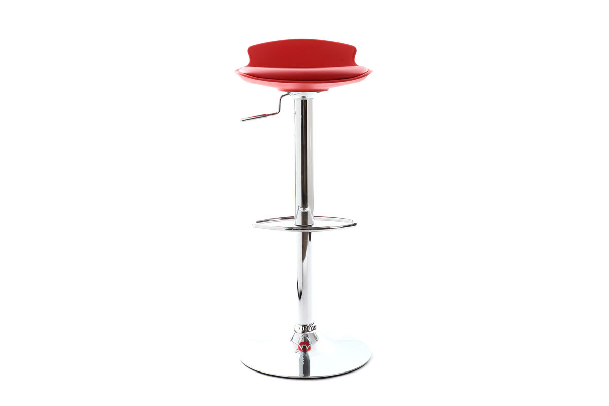 Lot de 2 tabourets de bar design rouge NOVA