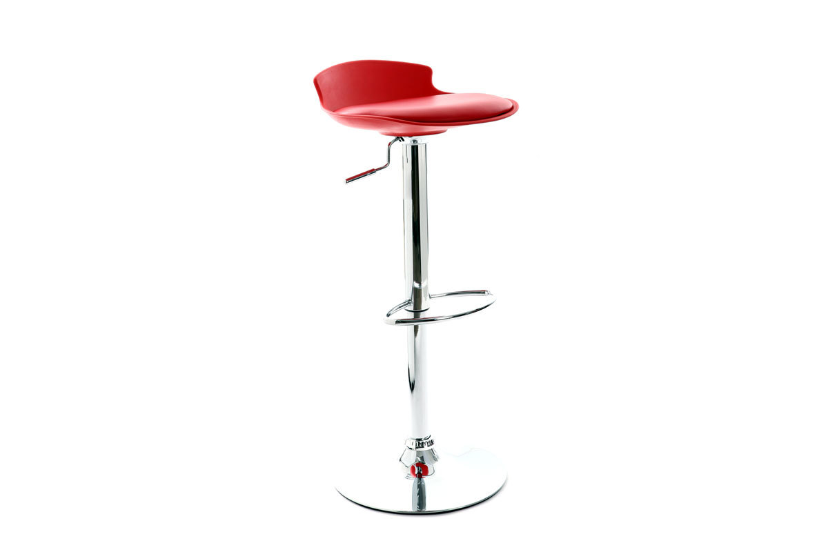 Lot de 2 tabourets de bar design rouge NOVA