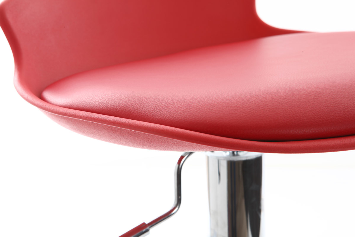 Lot de 2 tabourets de bar design rouge NOVA