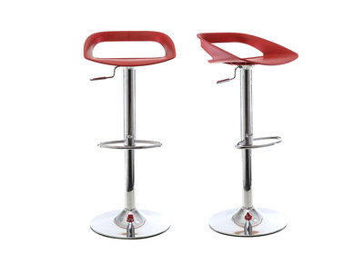 Lot de 2 tabourets de bar design rouge PHENIX