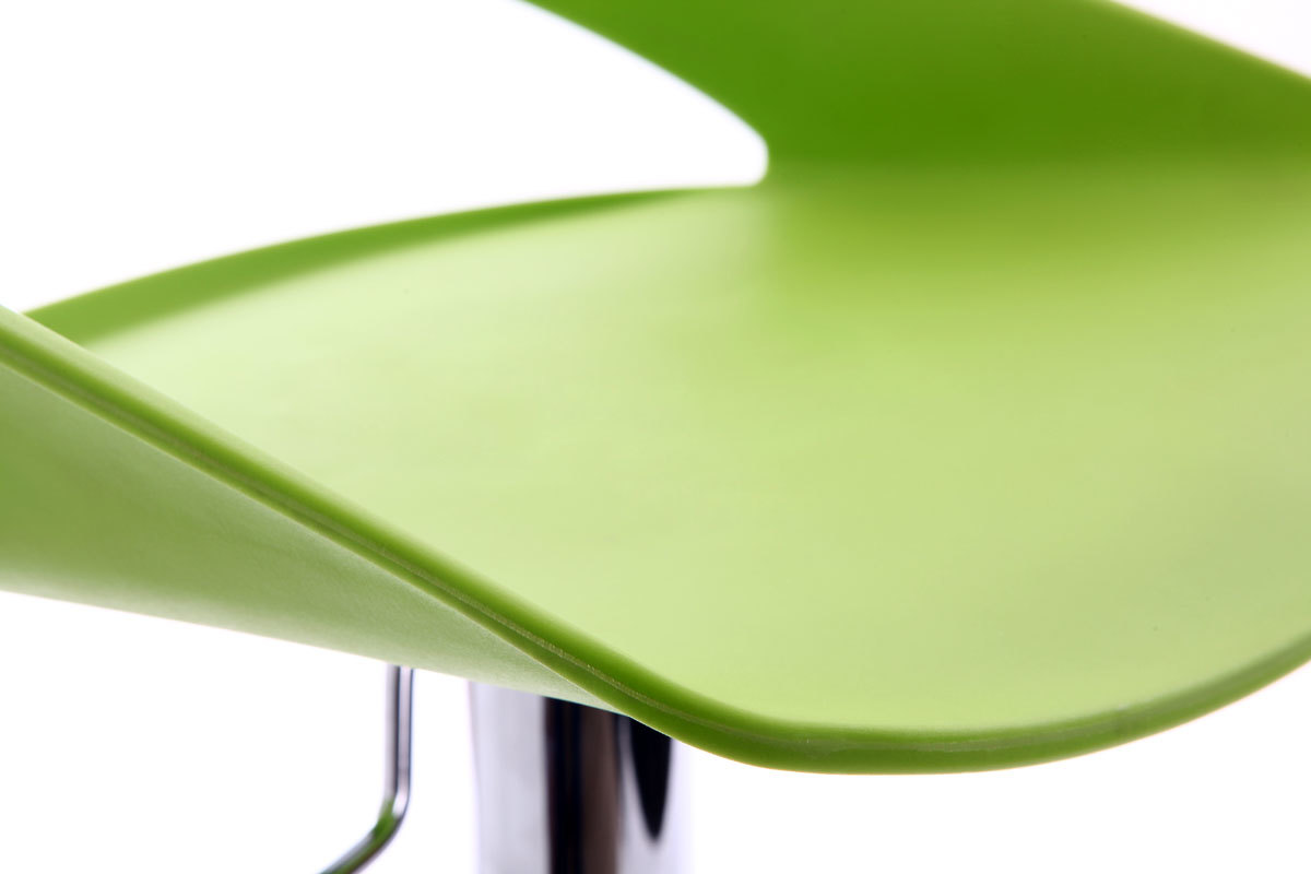Lot de 2 tabourets de bar design vert PHENIX