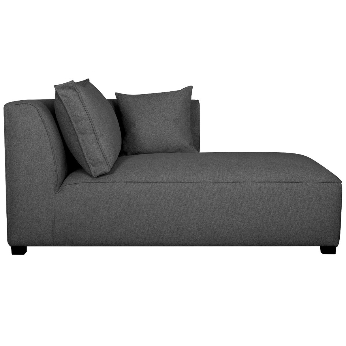 Beliani - Méridienne Droit En Tissu Bouclé Rouge | Bois D'Eucalyptus | Avec Coussin Chevannes | Design Moderne