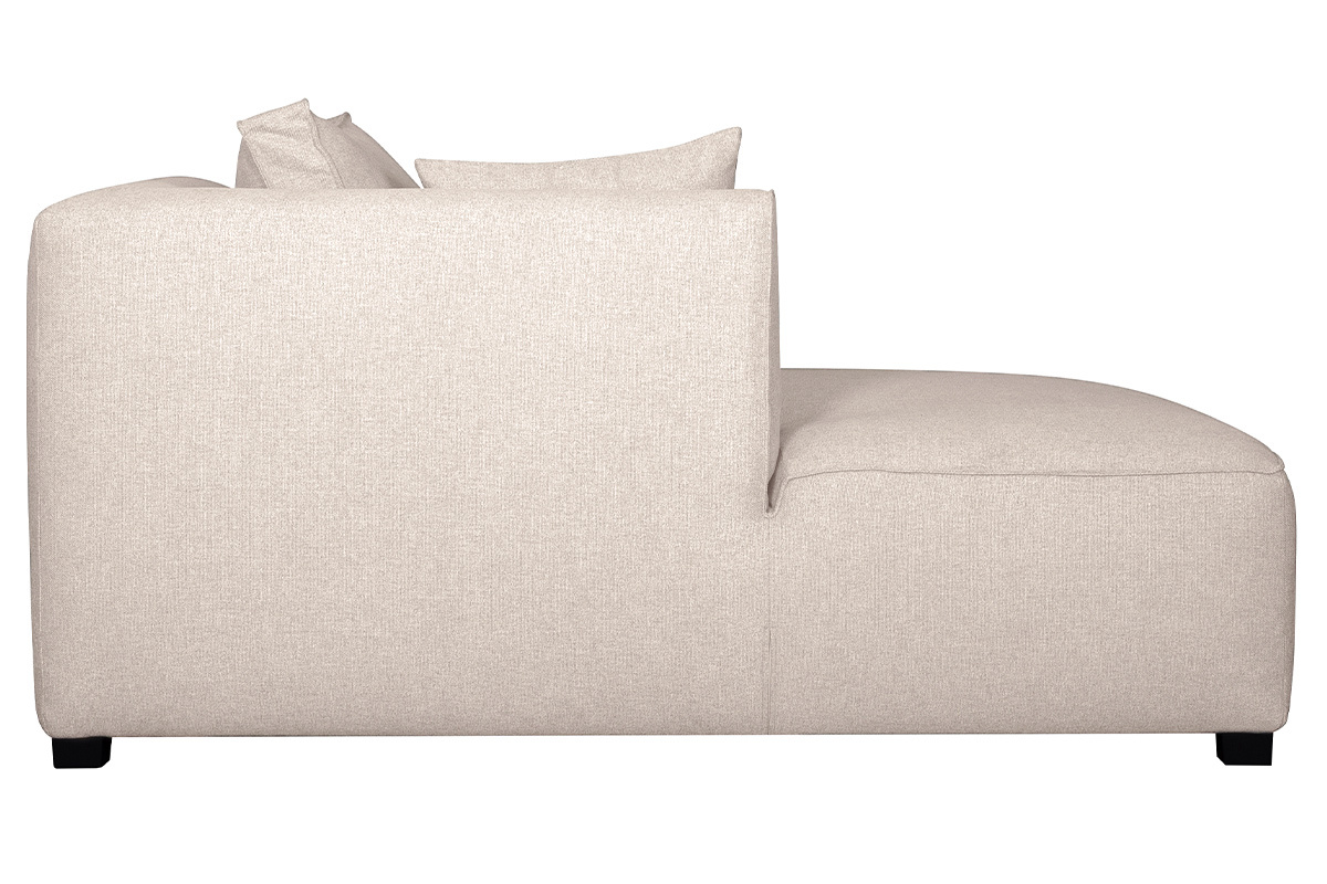 M�ridienne angle gauche en tissu beige naturel PLURIEL