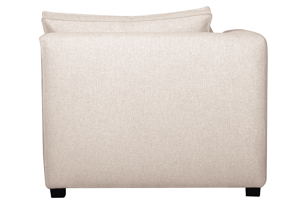 M�ridienne angle gauche en tissu beige naturel PLURIEL