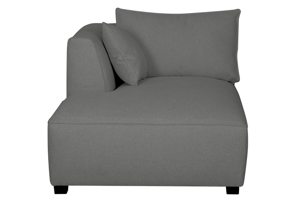 Mridienne angle gauche en tissu gris anthracite PLURIEL