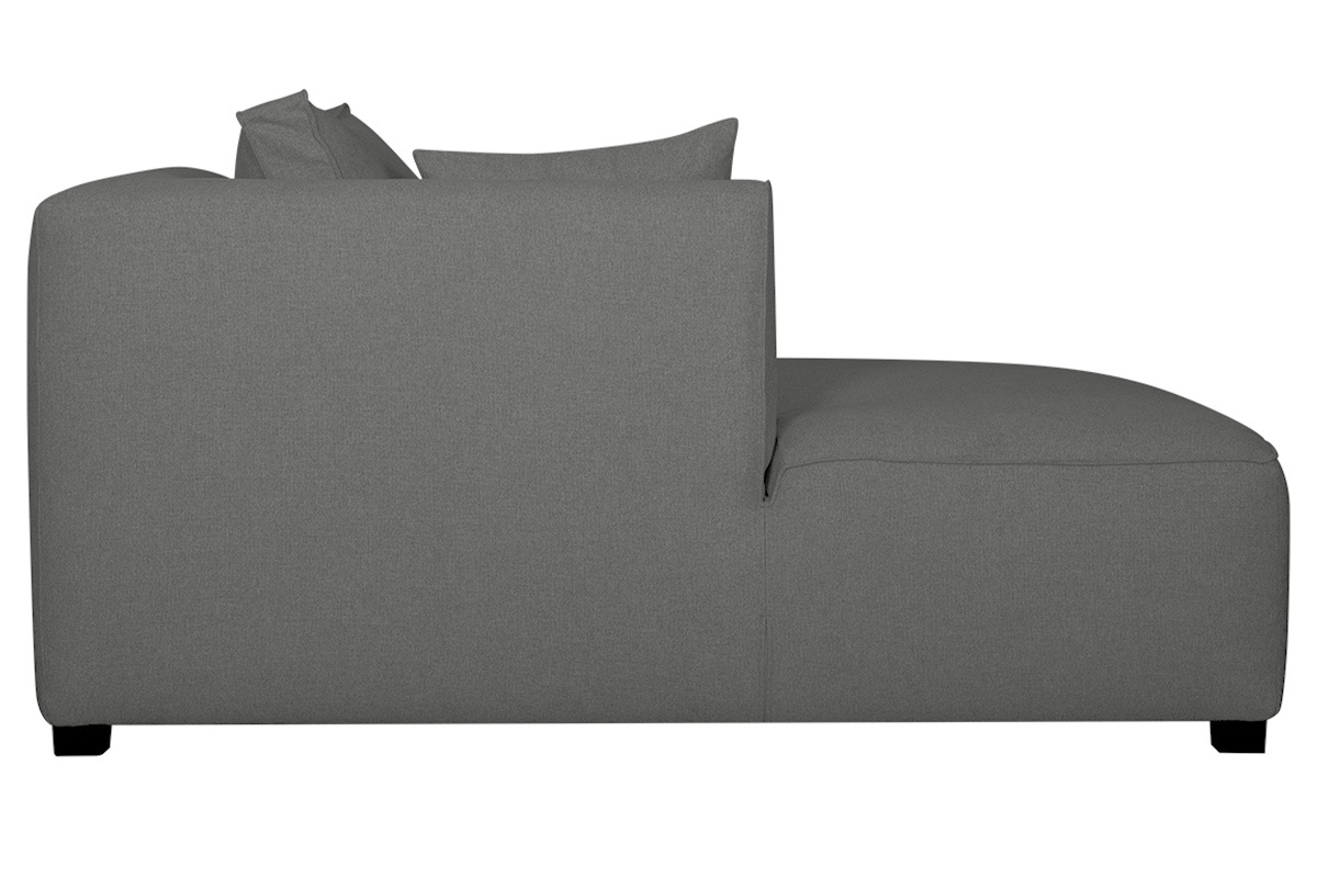Mridienne angle gauche en tissu gris anthracite PLURIEL