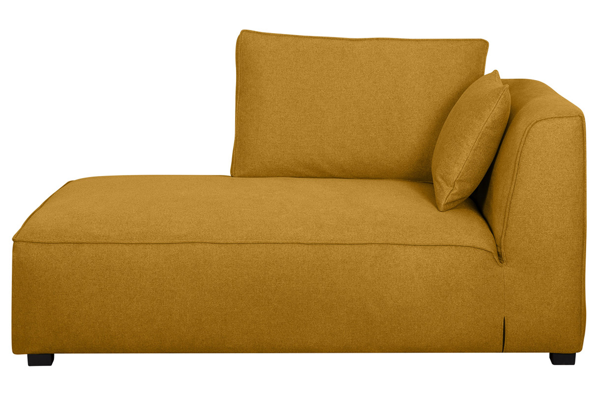 Mridienne angle gauche en tissu jaune cumin PLURIEL