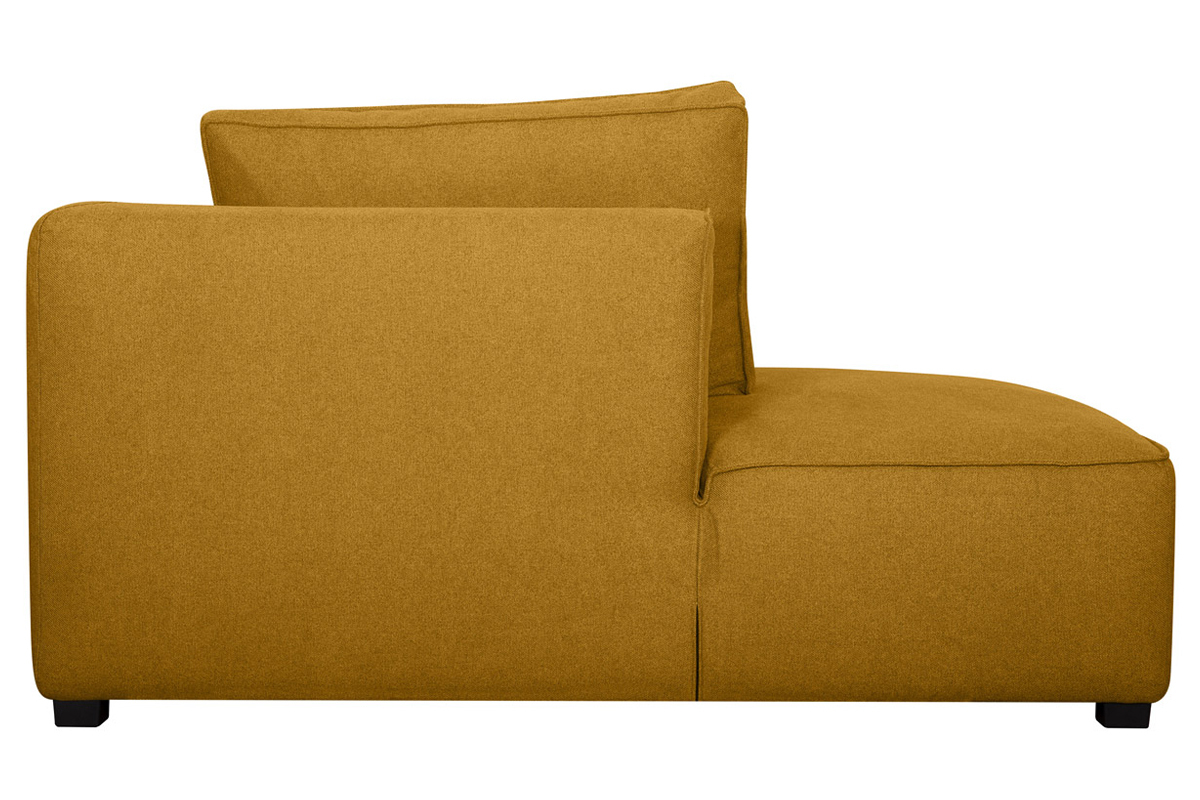 Mridienne angle gauche en tissu jaune cumin PLURIEL