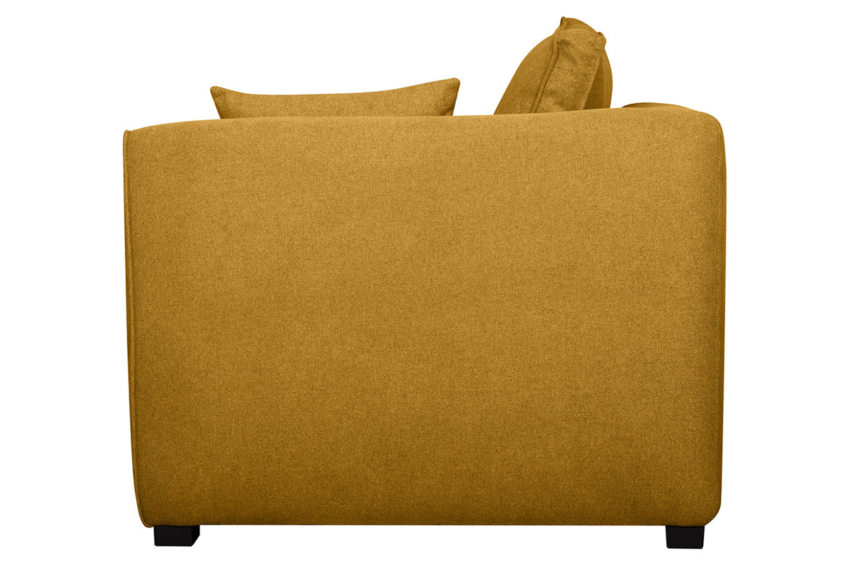 Mridienne angle gauche en tissu jaune cumin PLURIEL