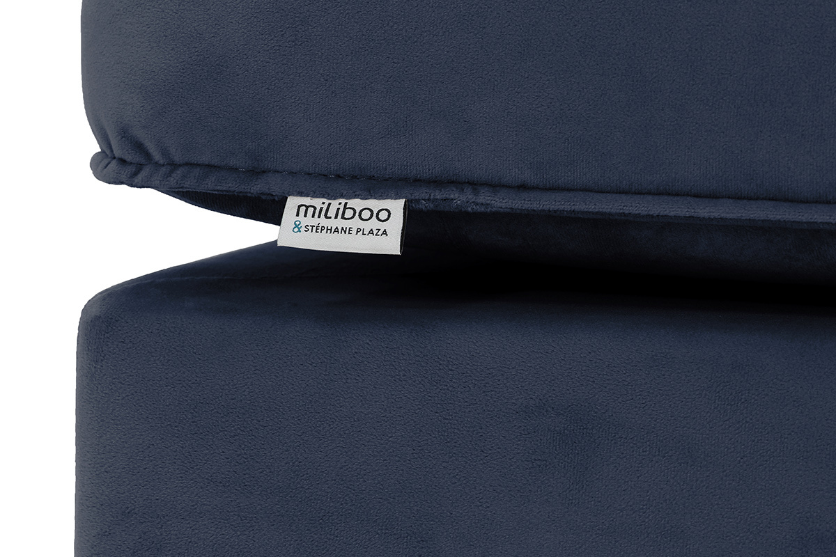 M�ridienne en velours bleu COZY