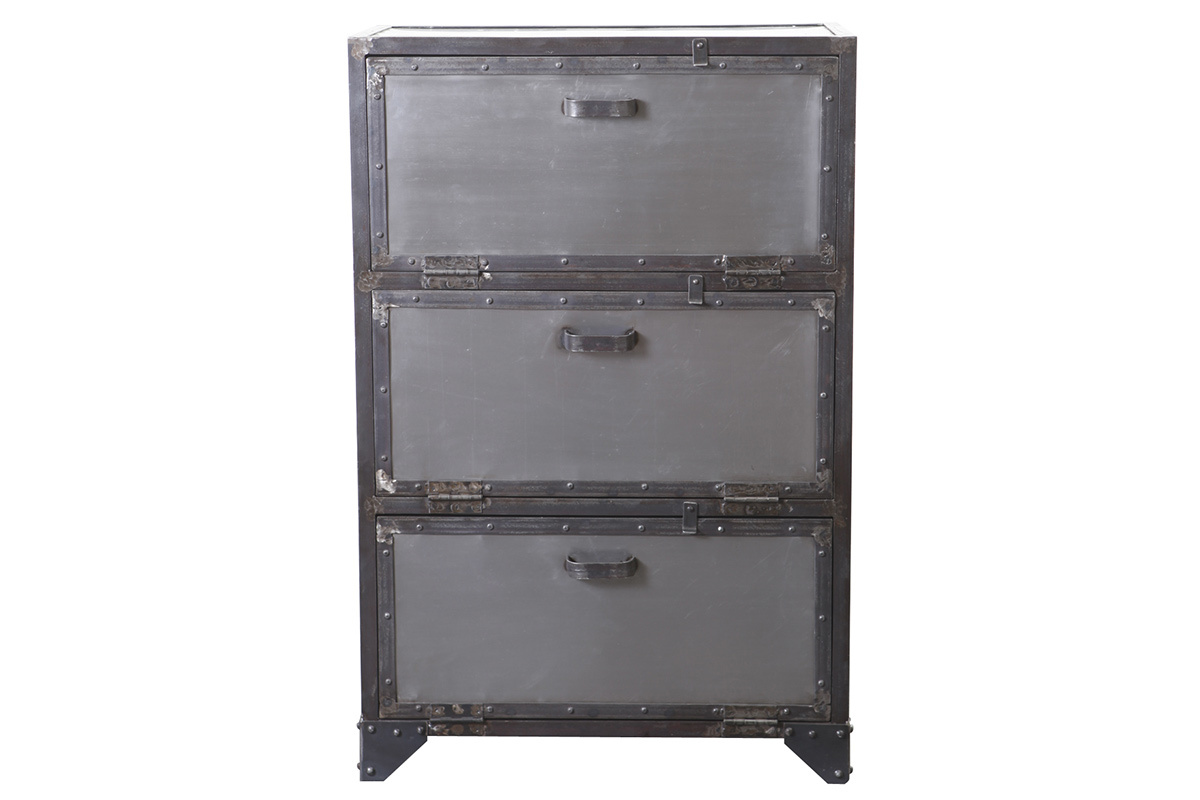 Meuble  chaussures / commode industriel mtal FACTORY