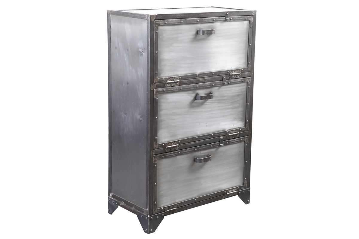 Meuble  chaussures / commode industriel mtal FACTORY