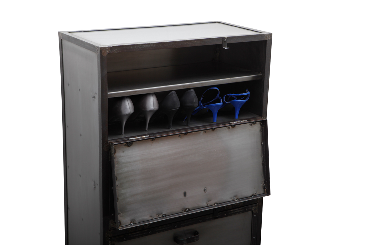 Meuble  chaussures / commode industriel mtal FACTORY