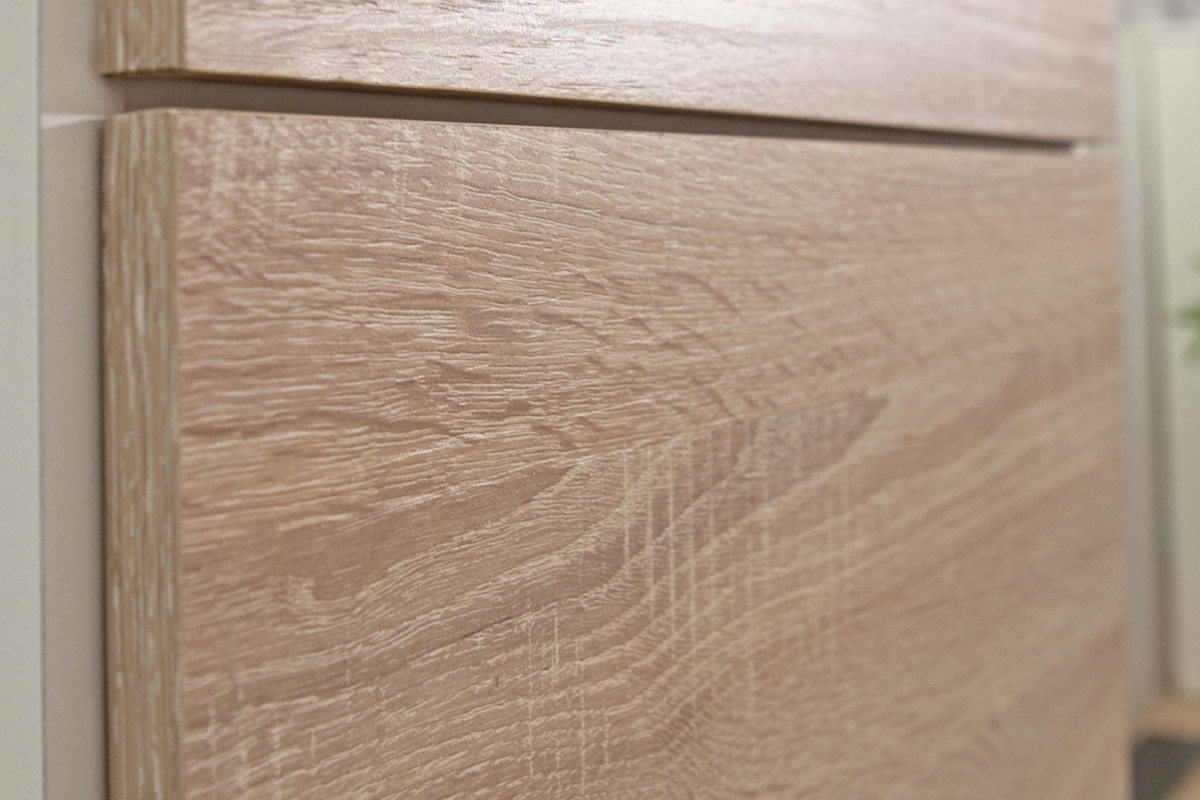 Meuble � chaussures design blanc et bois 3 portes BOBBY