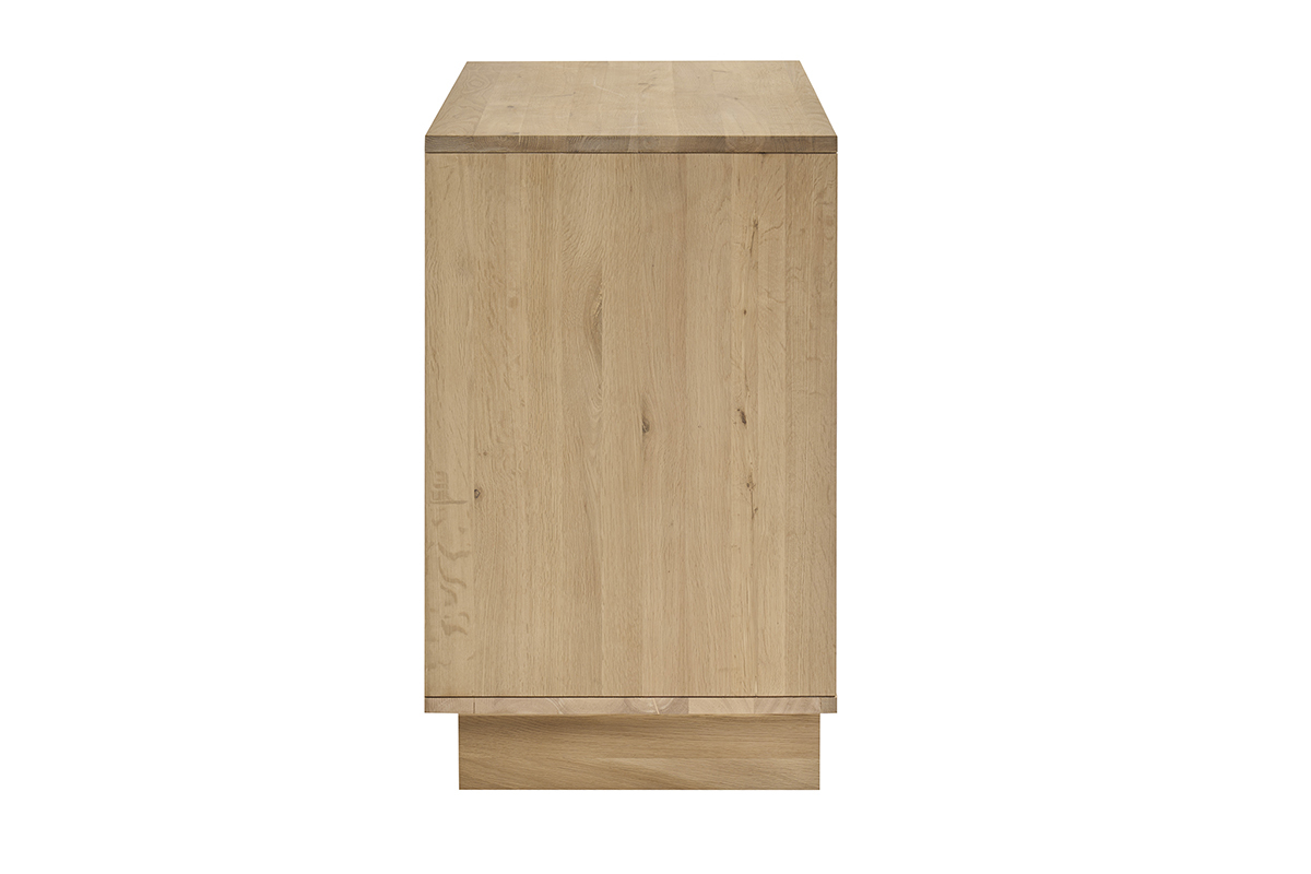 Meuble de salle de bain en bois ch�ne massif de profil, hauteur 80 cm, largeur 80 cm