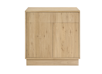 Meuble de salle de bain en bois ch&ecirc;ne massif L80 cm ALISTAIR